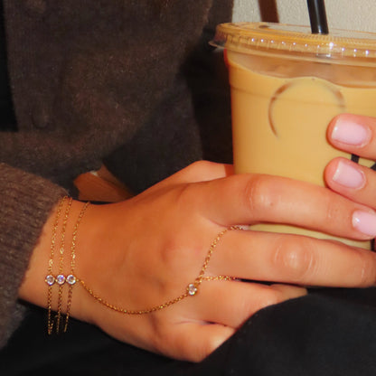 Three Stone Hand Chain