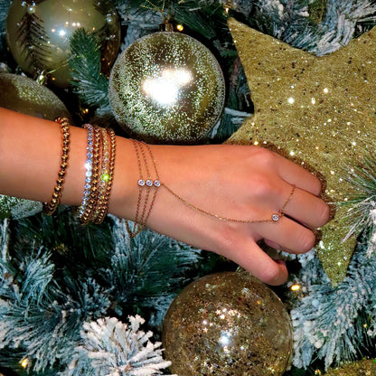 Three Stone Hand Chain