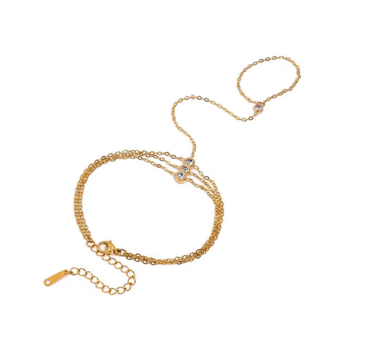 Three Stone Hand Chain